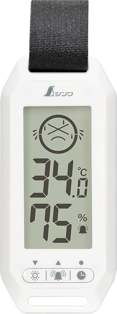 【ほぼ未使用】WSR3600H4P-BK 73238 ポータブル簡易熱中症計 Basic 防塵防水 シンワ測定 温度